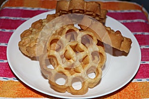 Rose Cookies or Achu Murruku, achapum, puvvulu, typical Anglo IndianÃÂ cookies